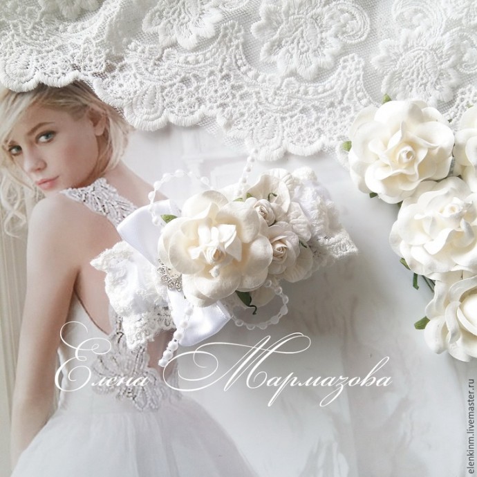 Кружевной браслет для подружки невесты: часть 2