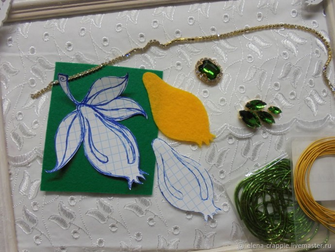 Создаем брошь "Спелая груша": часть 1
