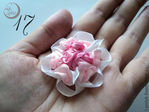 Крошечные розочки из атласных лент: часть 2 Крошечные розочки из атласных лент: часть 2