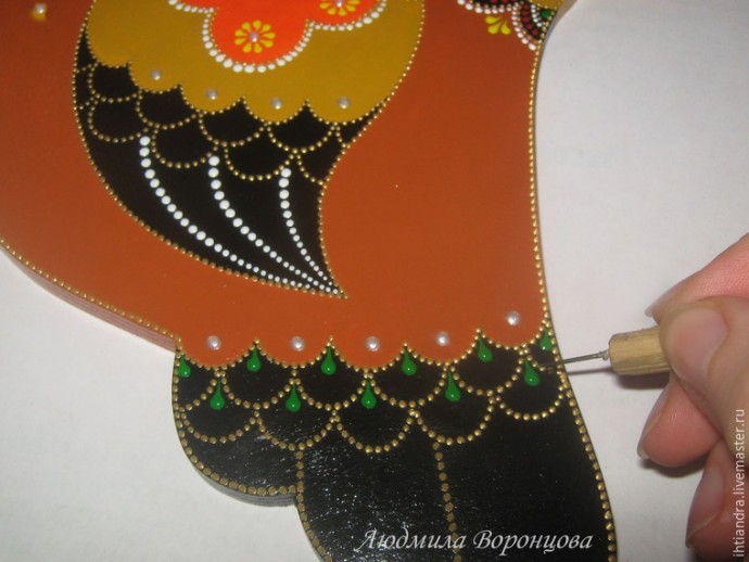 Создаем панно с крючками "Курочка": часть 2