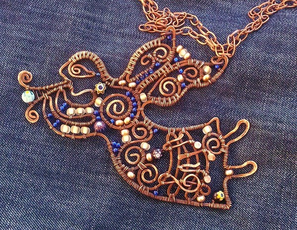 Делаем из медной проволоки ангела с трубой: часть 4