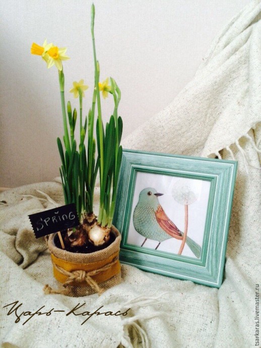 ​Кашпо в стиле рустик из старой коробки: часть 2