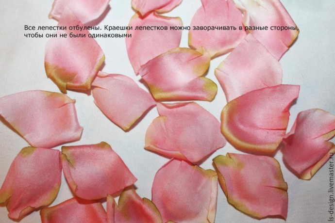Шелковая бутоньерка роз: часть 3