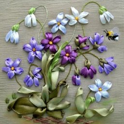 ​Технология вышивки лентами