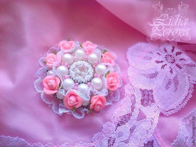 ​Делаем романтичную брошь "Грезы": часть 2