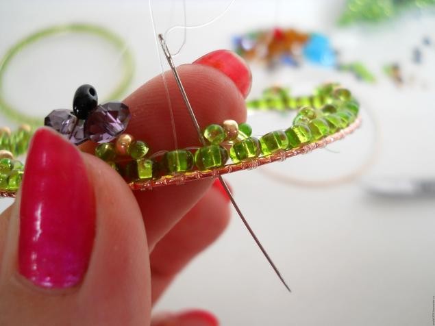 Ажурный браслет "Бабочки": часть 4