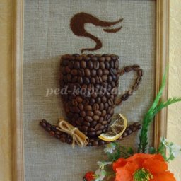 Панно из кофейных зерен: мастер-класс, часть 3