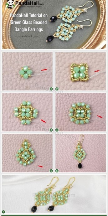 ​Схемы красивых серёжек из бисера