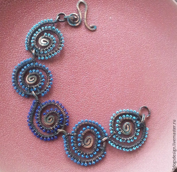 ​Wire wrap начинающим: простые, но эффектные серьги в стиле этно, часть 3