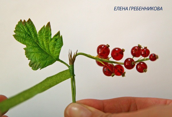 ​Красная смородина из эпоксидной смолы: часть 5