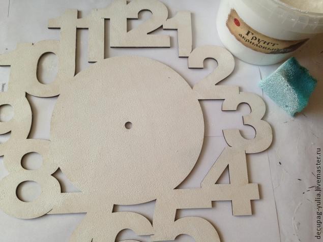 ​Создаём настенные часы в стиле шебби шик: часть 1