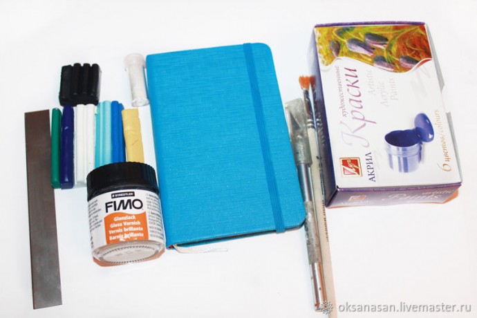 Декорируем записную книжку полимерной глиной: часть 1