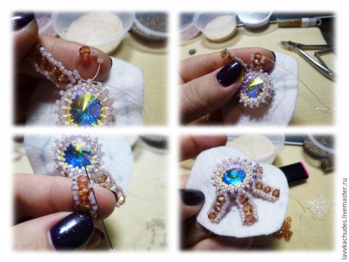 Делаем серьги "Королевский шик": часть 1