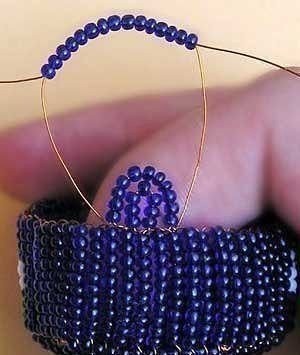 ​Интерьерная колясочка из бисера