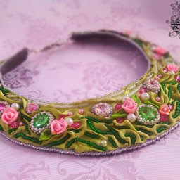 Создаем шикарное колье "Morning in the rose garden": часть 1