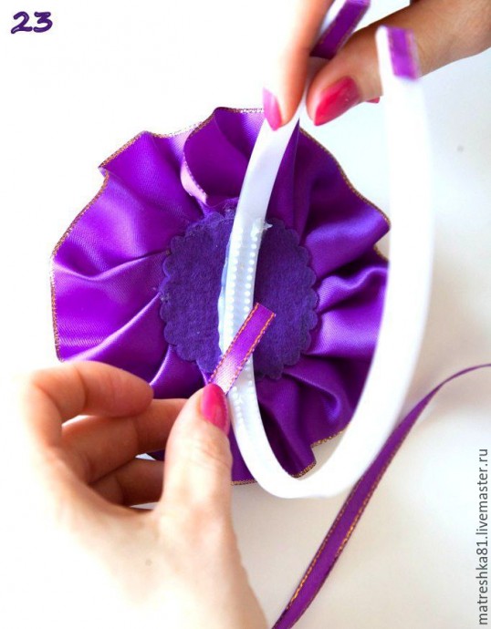 ​Создаем нарядный ободок для волос: часть 3