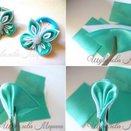 ​Цветы в технике канзаши