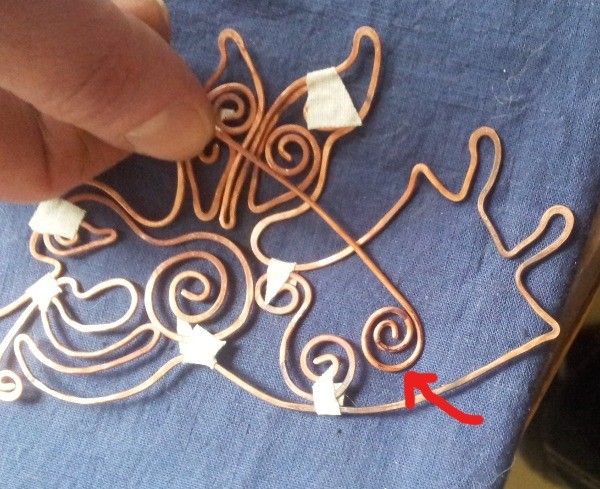 Делаем из медной проволоки ангела с трубой: часть 2