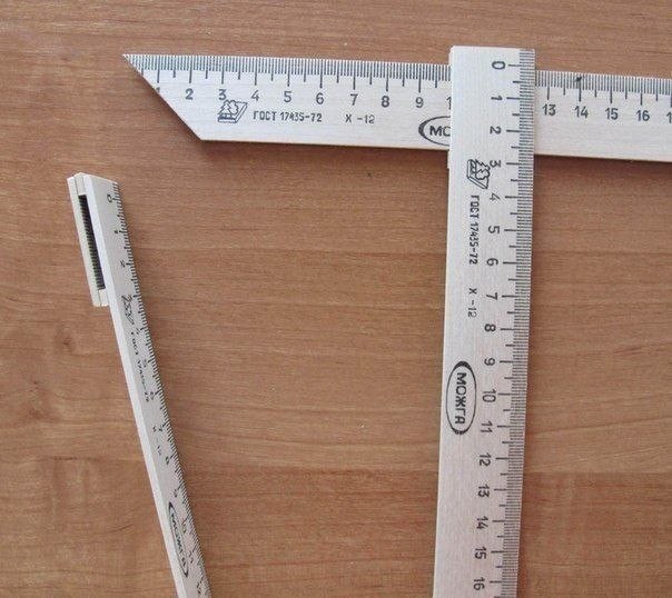​Изготовление угловой линейки для шитья