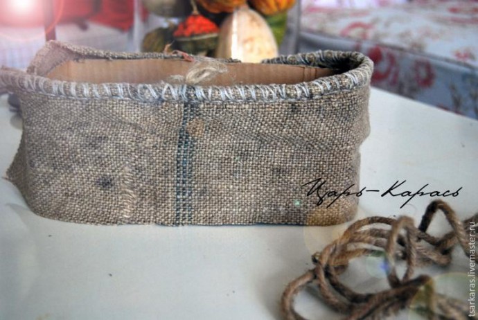 Кашпо в стиле рустик из старой коробки: часть 1 Кашпо в стиле рустик из старой коробки: часть 1