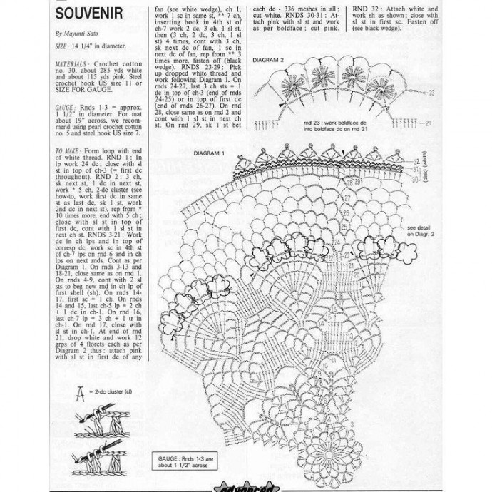 Красивая разноцветная салфетка крючком