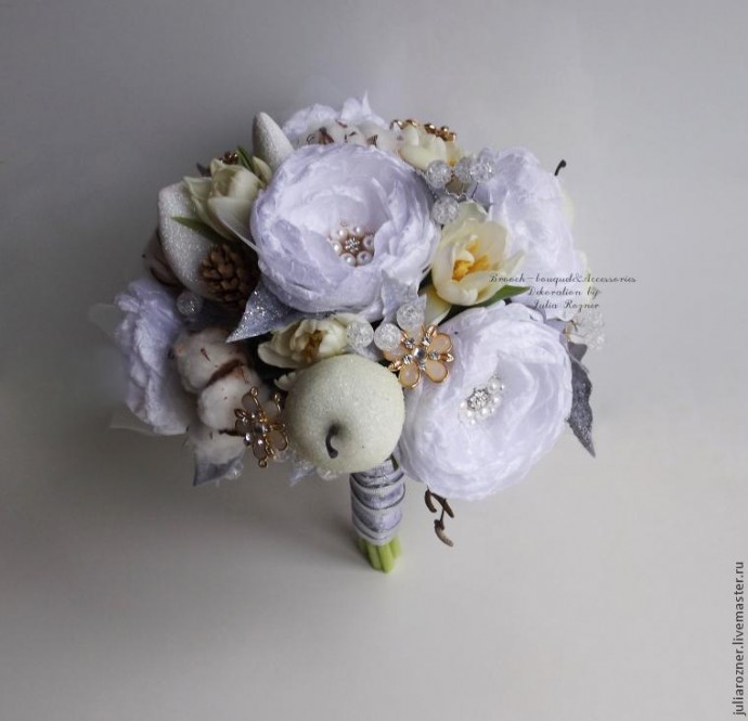 ​Мастерим свадебный букет: часть 3