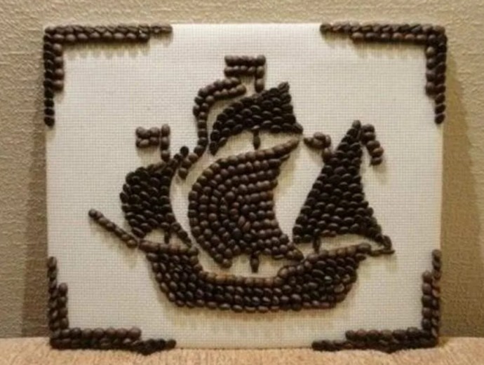 ​Панно из кофейных зерен