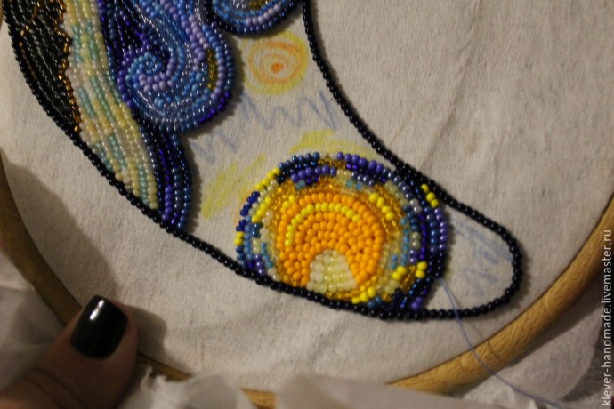​Создаем колье из бисера "Звездная Ночь": часть 4