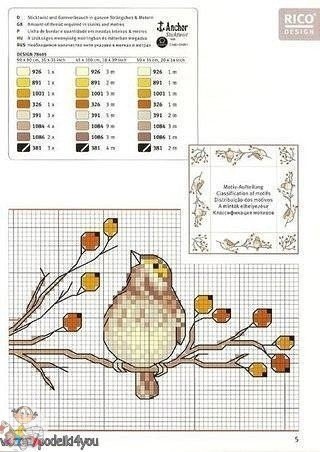 ​Вышиваем весенних птичек