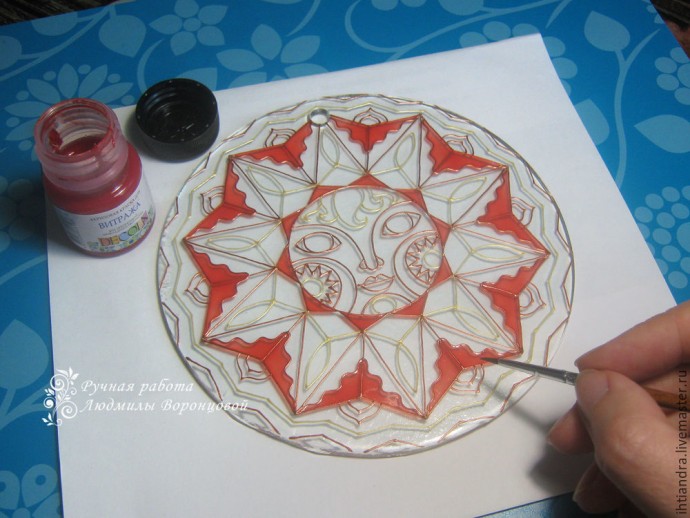 Создаём витражное солнышко: часть 1