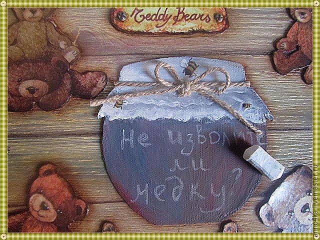 Объемный декупаж без специальных материалов: создаем панно "Ложка меда": часть 5