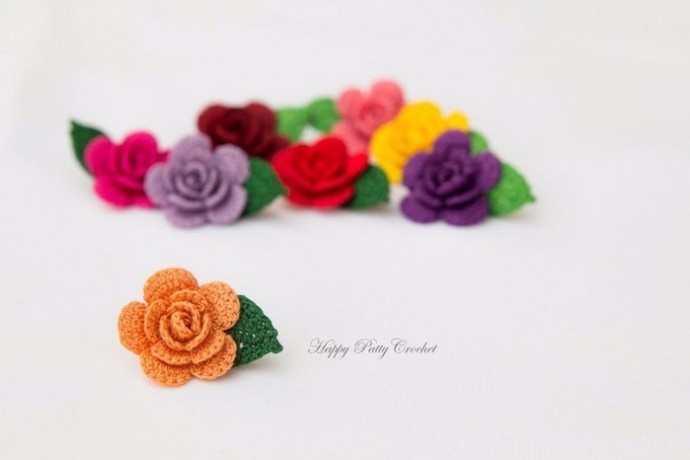 Розочки крючком
