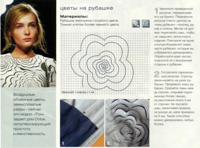 Цветы на рубашке