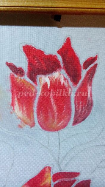 Холодный батик "Тюльпаны"