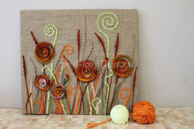 ​Цветочное панно своими руками: часть 2
