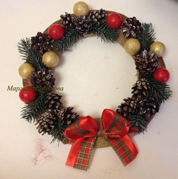 Декоративный праздничный венок своими руками: часть 2 Декоративный праздничный венок своими руками: часть 2