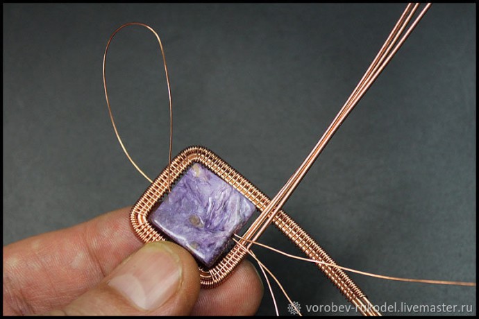 Кулон из проволоки и камня в технике Wire Wrap: часть 1
