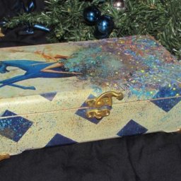 Шкатулка для чайных пакетиков "Синий конь": часть 2