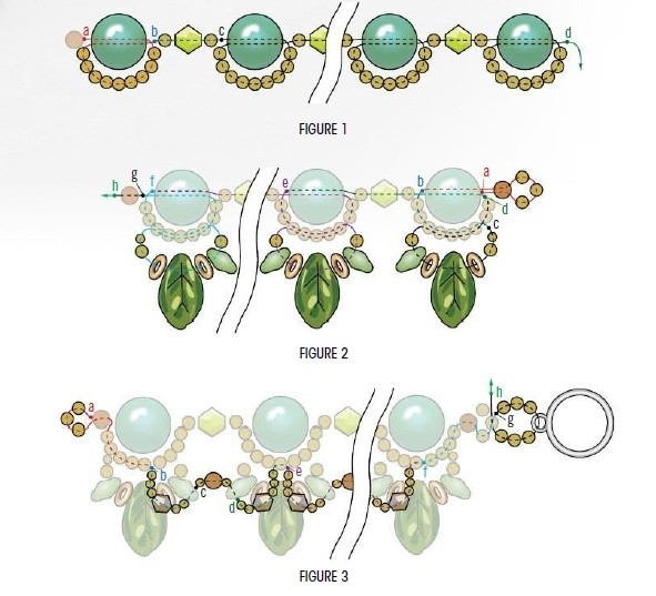 ​Ожерелье с бусинами-листиками