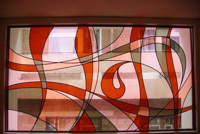 ​Витражи из цветной плёнки
