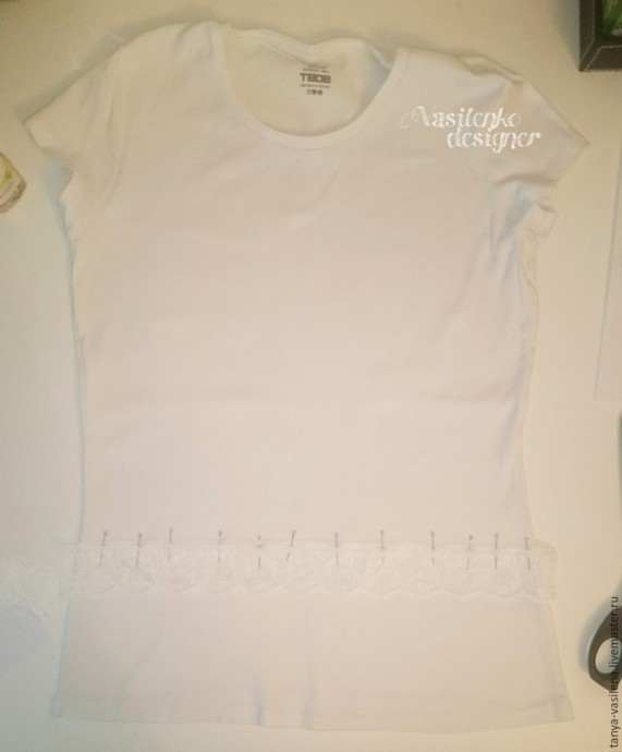 Декорируем футболку "Легкий бриз" стразами Swarovski: часть 1