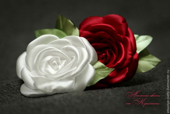 ​Делаем атласную розу: часть 2
