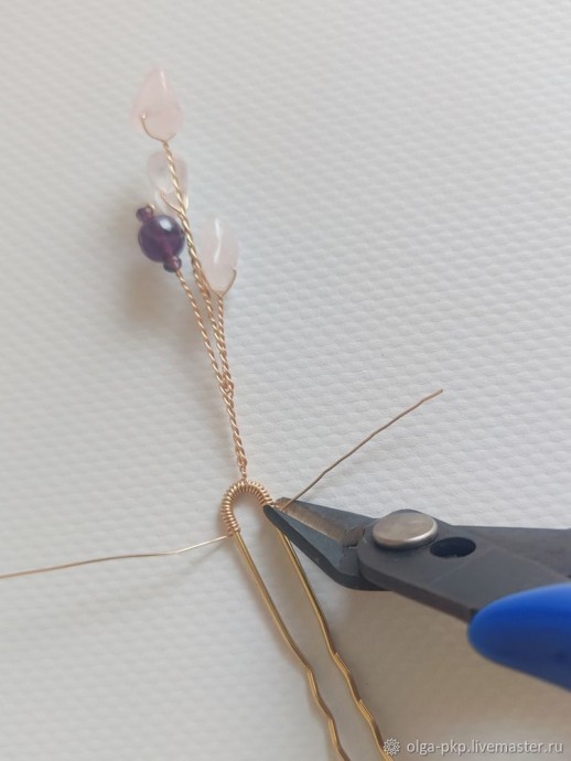 Делаем красивую шпильку для волос: часть 3