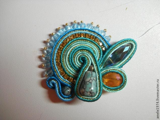 ​Мастер-класс по созданию сутажного кулона "Весенний букетик": часть 5