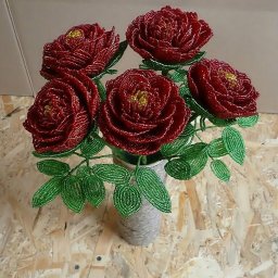 Пионы из бисера