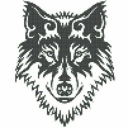 ​Схемы для вышивки монохромных собачек