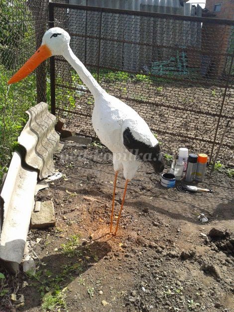 Аист из пластиковых бутылок: мастер-класс, часть 2 Аист из пластиковых бутылок: мастер-класс, часть 2
