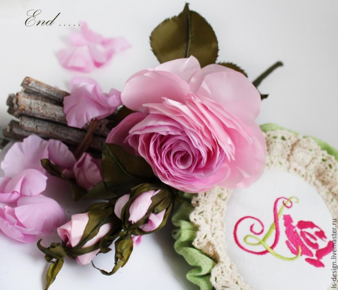 ​Роза из тафты "100 лепестков": мастер-класс, часть 5