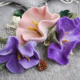 ​Мастер-класс по валянию цветка "Вьюнок": часть 6