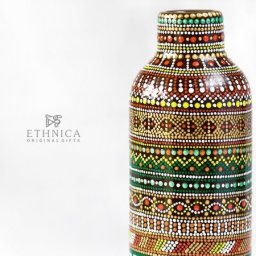 Точечная роспись бутылки в африканском стиле: часть 5